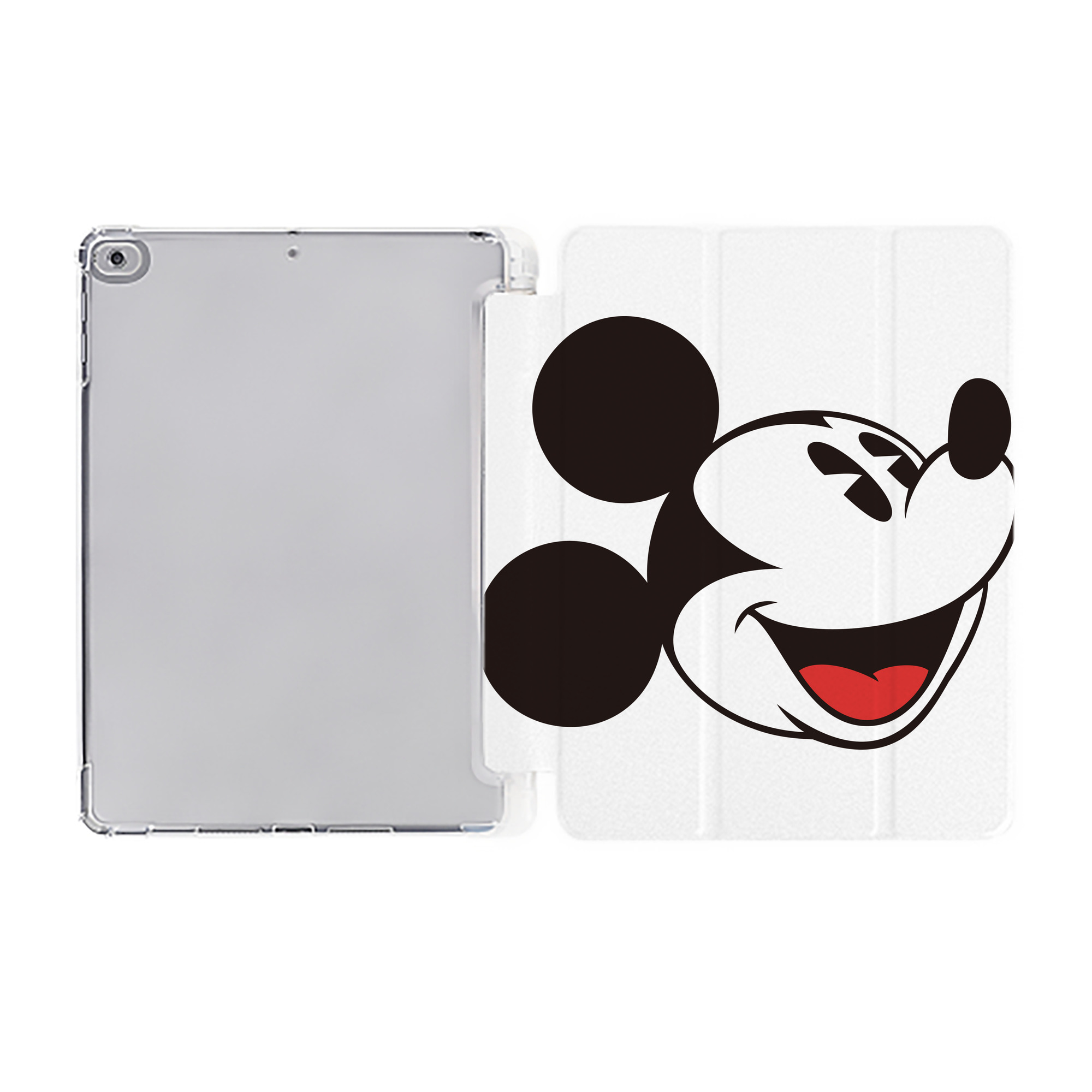 ミッキーマウス Mickey Mouse IPad ケース ペン収納付き 三つ折りスタンド PUレザー×シリコン 対応機種9.5/10.5/10.9インチ